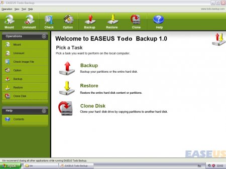 EASEUS Todo Backup - программа для резервного копирования