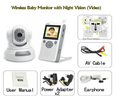 Wireless Baby Monitor w Night Vision - ""     (6 )